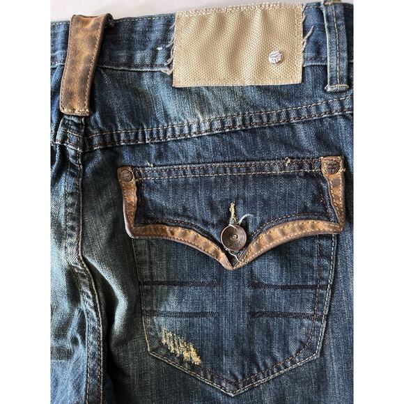 Five Four Jeans Men’s 30x29 Blue Original Straight Denim Western Flip Pockets - Picture 1 of 14